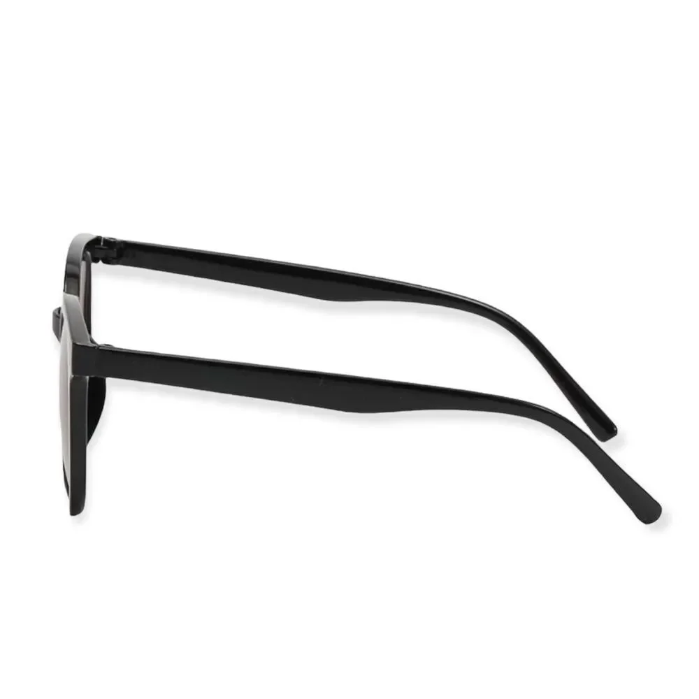 🆕Brown Tinted Lens Retro Black Square Frame Sunglasses